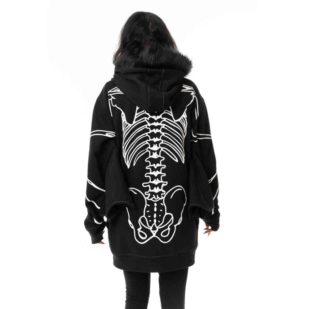 Heartless - Anatomy Bat Sweat Ã  capuche - Noir